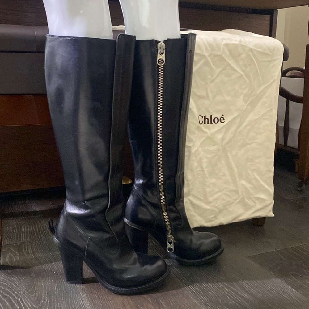 Authentic Chloe Boots with removable buckle